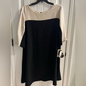 Black/beige dress